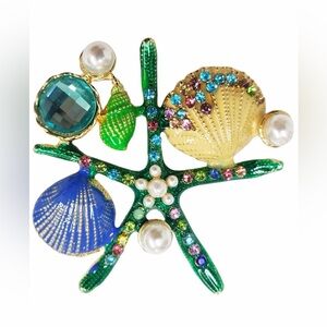 Aratta Multicolor Pin Seashell Brooch
